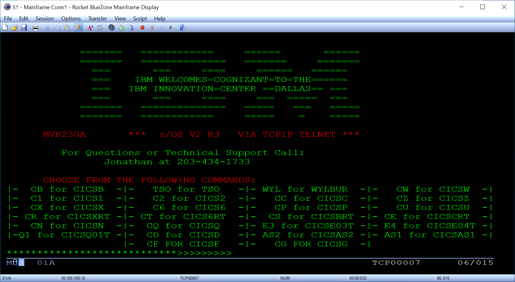 Mainframe IBM Host — entorno donde opera la skill-host