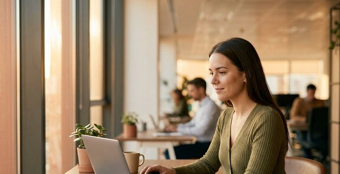 Profesional de operaciones con su Coworker Digital @staff